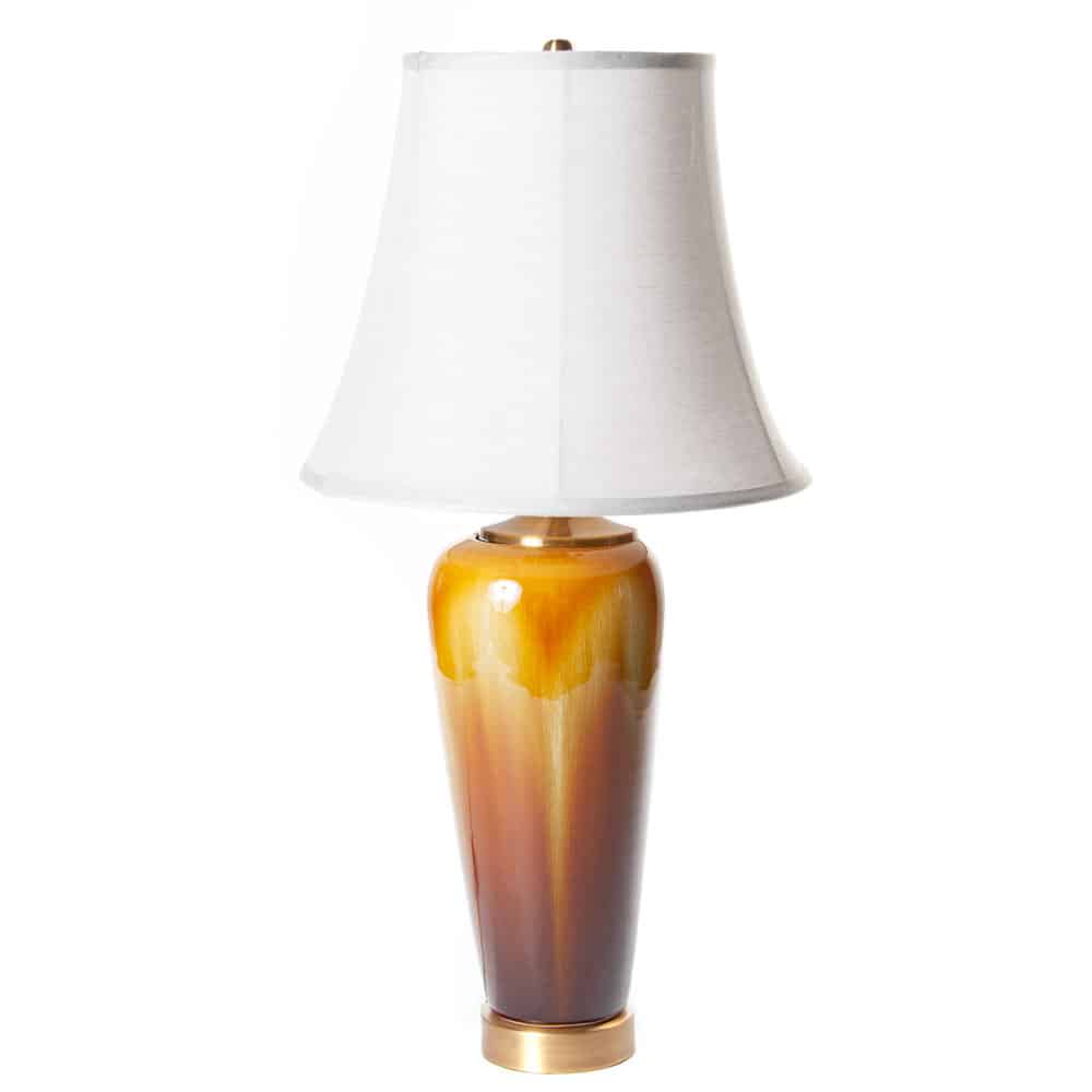 Gold glazed porcelain table lamp