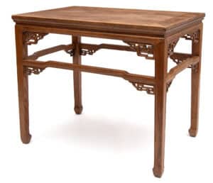 19th century Chinese display table with longevity spirals on display in our Canberra antiques showroom - (side)