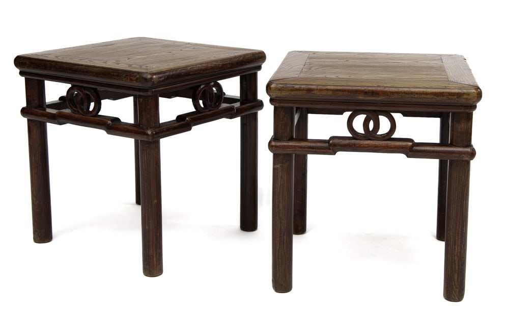 Double circle stools - front