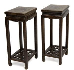 Plant stands with cracked ice lattice