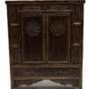 Cabinet with peony medallions - front