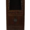 19th century Chinese linen cabinet with open carving of plum blossoms symbolising the Five Blessings of happiness, good health, love of virtue, long life and a natural passing - front view