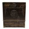 Two drawer chest with dragon carving - front