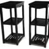 Elegant Chinese 19th century black lacquered plant stands for home decor.